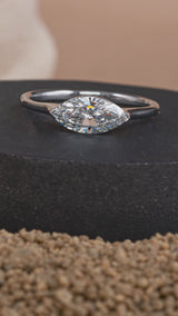 East-West Marquise Diamond Ring.